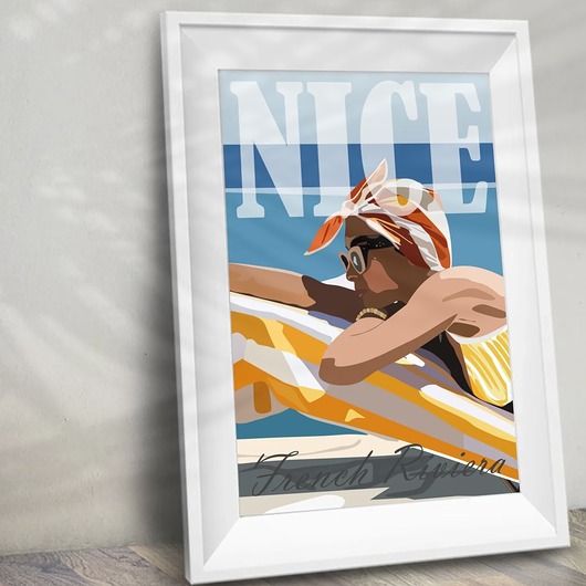 plakaty Plakat Na plaży w Nicei