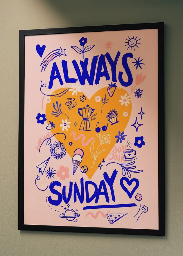 plakaty Plakat Always Sunday kolorowy chill