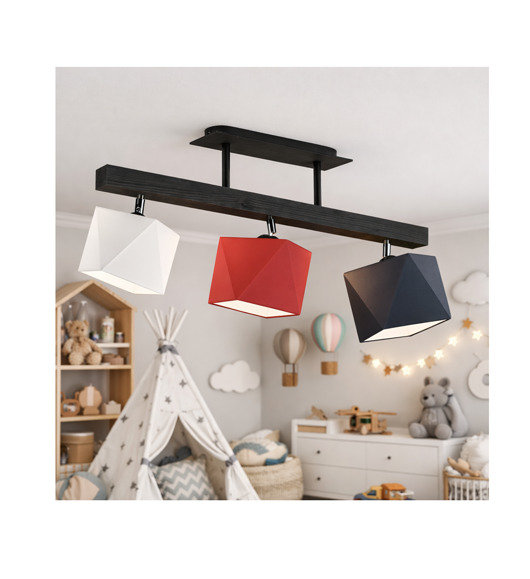 lampy do pokoju dziecka Dziecięca 3-punktowa lampa sufitowa MIRAMAR KIDS z regulacją