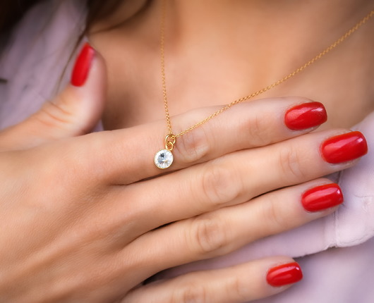 Złoty naszyjnik z kryształem SWAROVSKI Coccola JEWELLERY