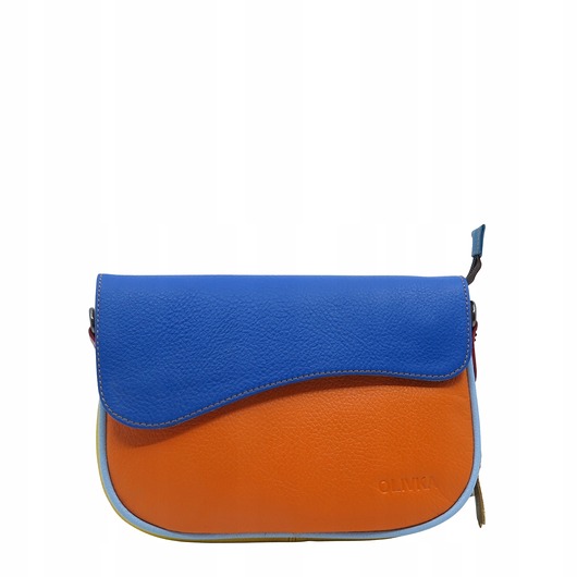 torby na ramię Torebka damska listonoszka skóra naturalna kolorowa stylowa pojemna OLIVKA