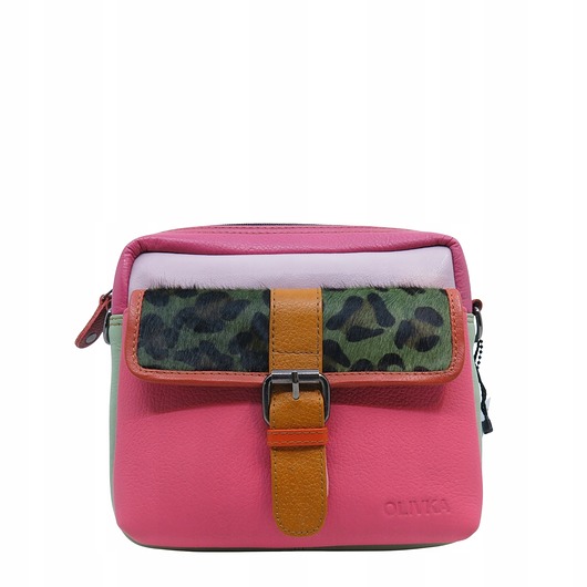 torby na ramię Torebka listonoszka unikatowa skórzana skóra naturalna pojemna OLIVKA