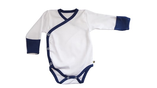 Body kimono dł. rękaw  Aqua / Certyfikat GOTS NanafOrganic