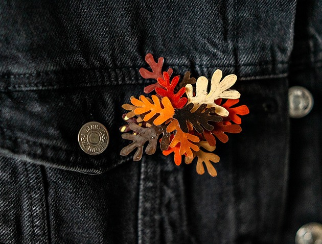 broszki Pin kształty jesienne listki