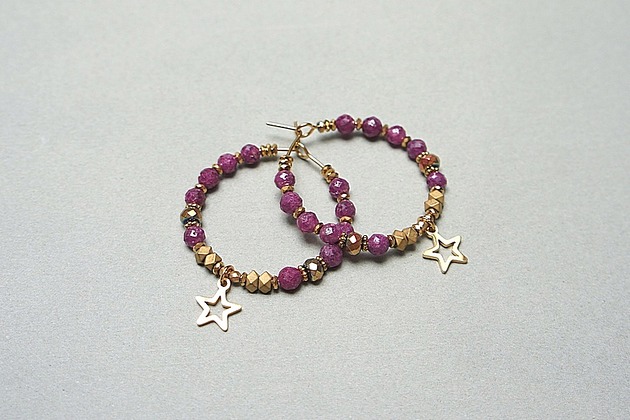 kolczyki - inne Alloys Collection Wianki (Rubiny) vol. 2 - kolczyki