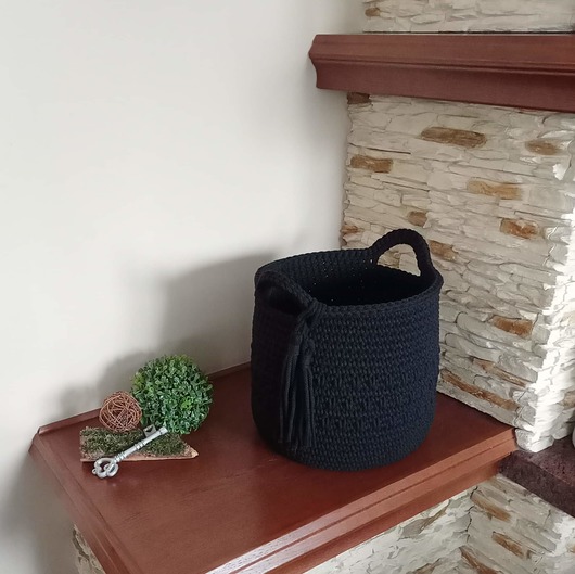 kosze do przechowywania Kosz szydełkowy ze sznurka 30cmx30cm