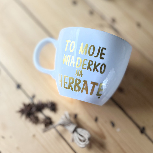 kubki To moje wiaderko na herbatę Litrowy kubek