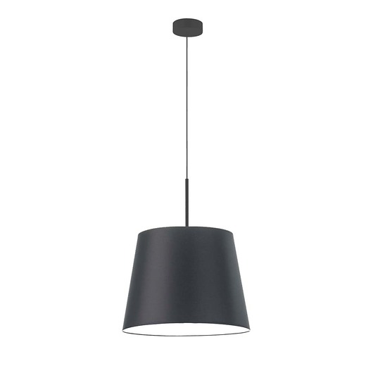 lampy wiszące Czarna lampa wisząca do kuchni nad wyspę SARI ze stożkowym kloszem