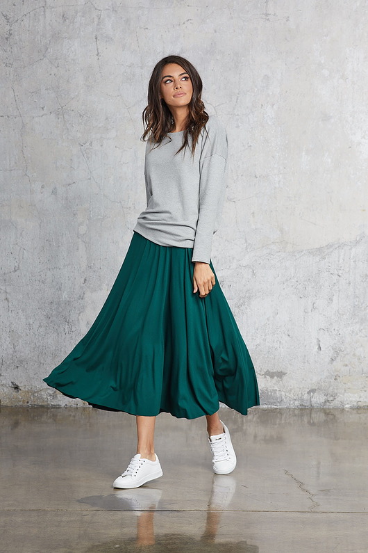 spódnice midi MIDI EMERALD skirt