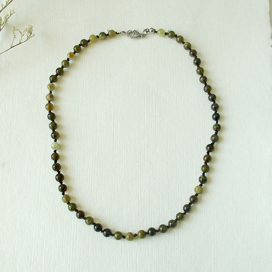 kolie Zielony granat Naszyjnik