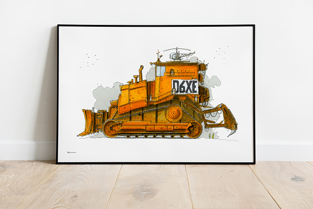Drukowany Wielki Spychacz dla dzieci. Tiny Machinery
