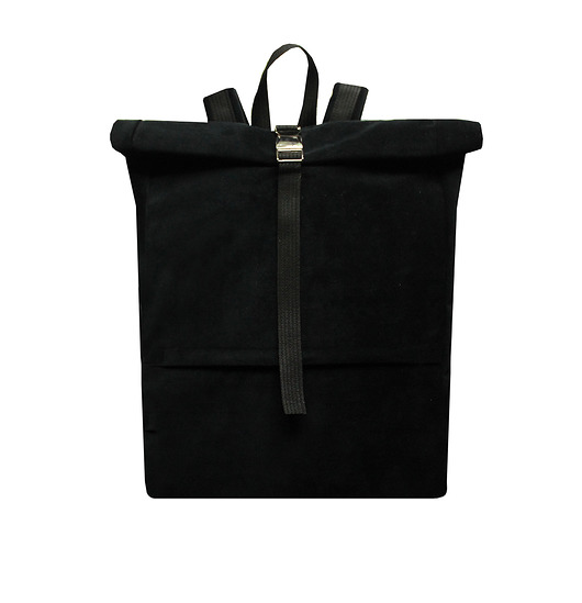 Plecak aksamitny czarny handmade Szczypta