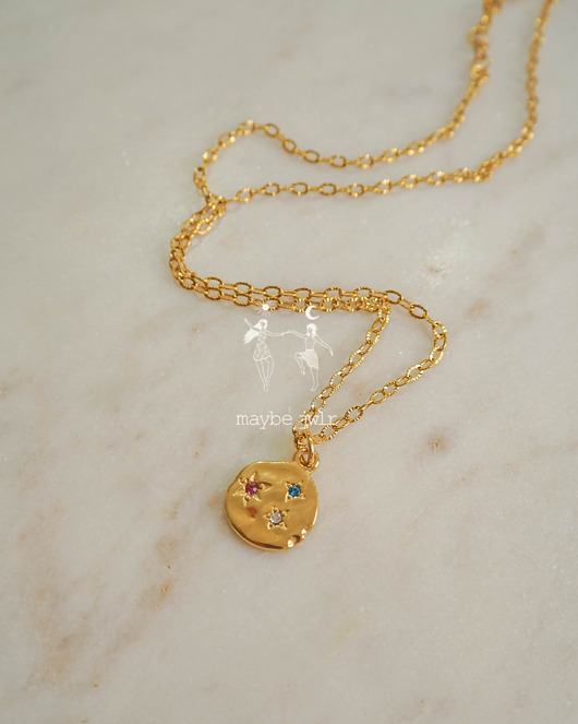 srebrne naszyjniki Łańcuszek złoty medalik z motywem gwiazd