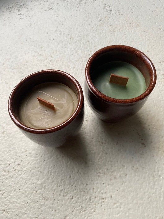 świeczniki i świece Świece w gliniance