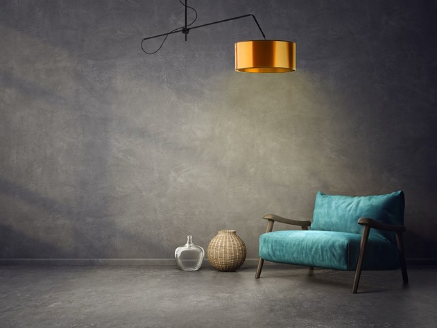 lampy wiszące Złota lampa sufitowa na wysięgniku do salonu RIO MIRROR