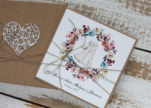 kartki scrapbooking Wyjątkowa ręcznie robiona kartka na rocznicę ślubu z personalizacją