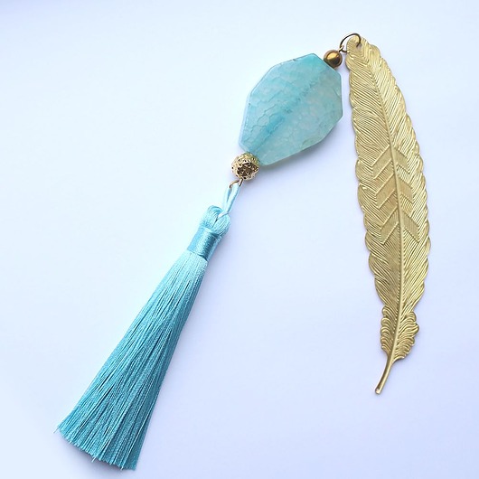 zakładki do książek Agat lawa pozłacana hematyt zakładka