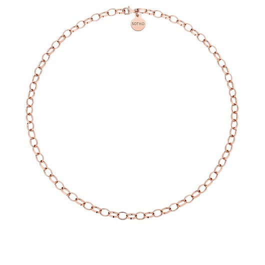 złote naszyjniki Masywny łańcuch z różowego złota