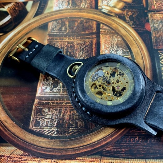 zegarki męskie DC 042 - BLACK VINTAGE - Złoty Smok