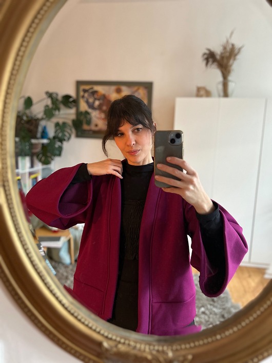 bluza bez kaptura damska Bluza CLARA / amarant