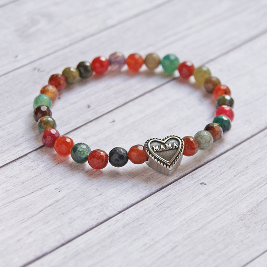 bransoletki z kamieni naturalnych Dla MAMY - pomysł na PREZENT :-) agat turmalinowy