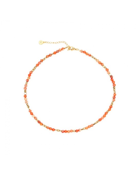 chokery Naszyjnik mix Orange&Gold