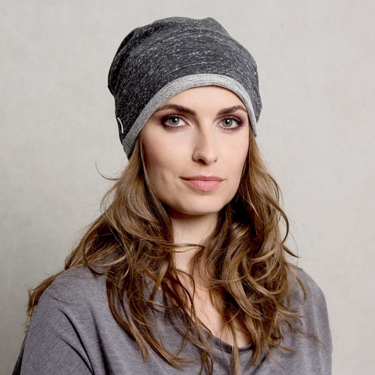 Czapka Beanie DRES Antracyt Grafit Czerń Melanż CADOaccessories