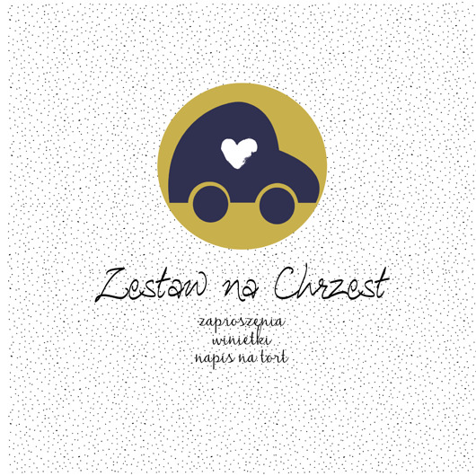 Zestaw na  chrzest  zaproszenia wienietki napis AnZone