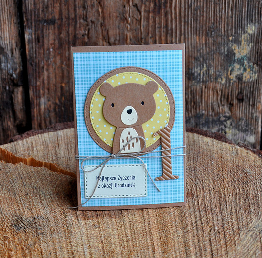 kartki scrapbooking Kartka na roczek