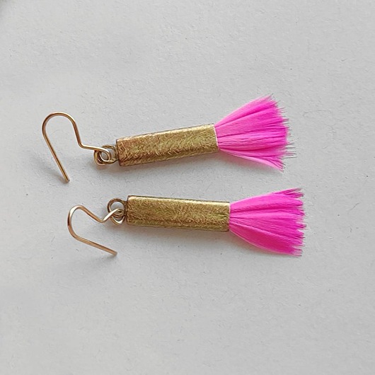 kolczyki z piórami PIÓRKO kolczyki