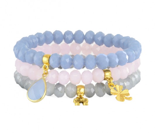 Simply Charm-Crystal-pink, levender, grey. Lavoga