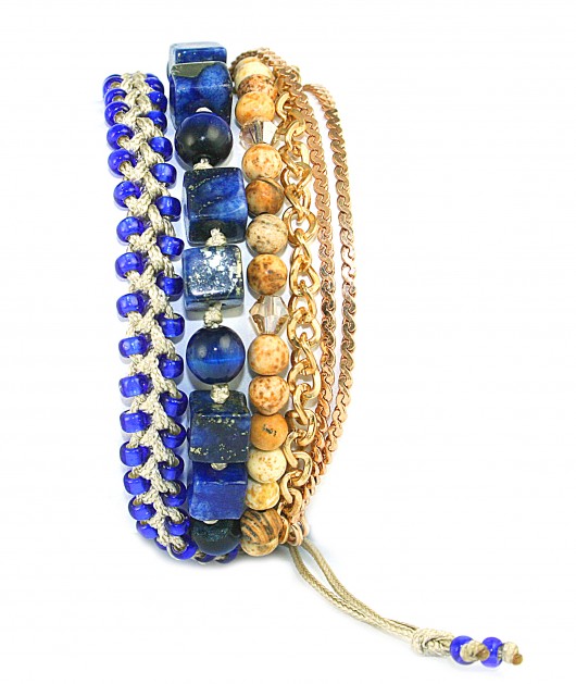 Mix: Lapis lazuli i jaspis obrazkowy iwwart