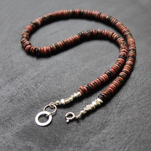 naszyjniki - inne Naszyjnik z rodonitem