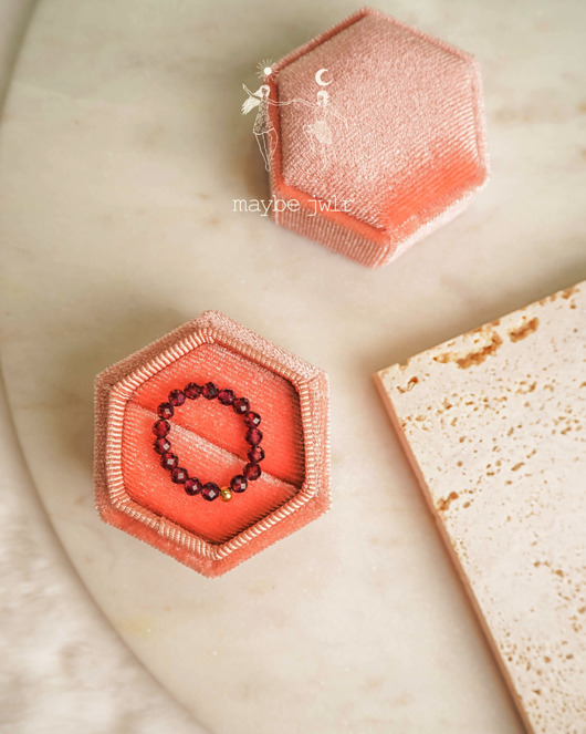 pierścionki elastyczne Pierścionek Granat