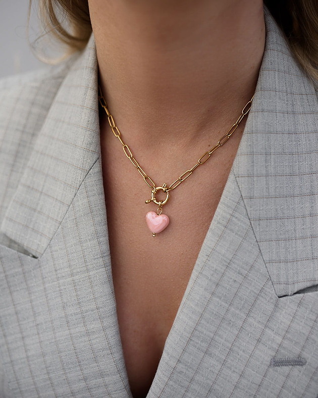 bransoletki - inne Różowe serce