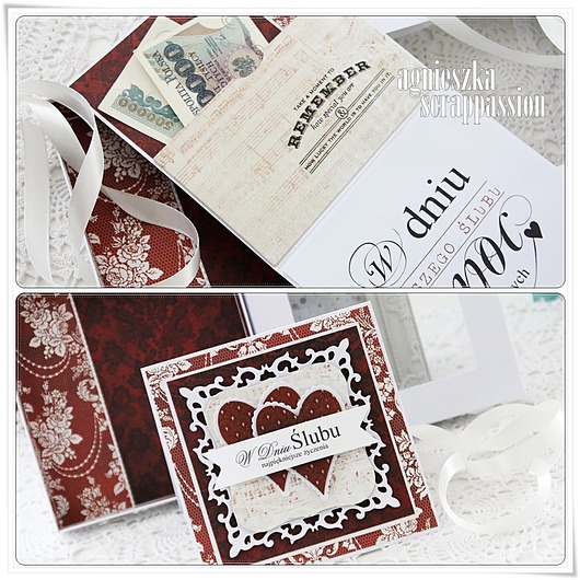 kartki scrapbooking W dniu ślubu