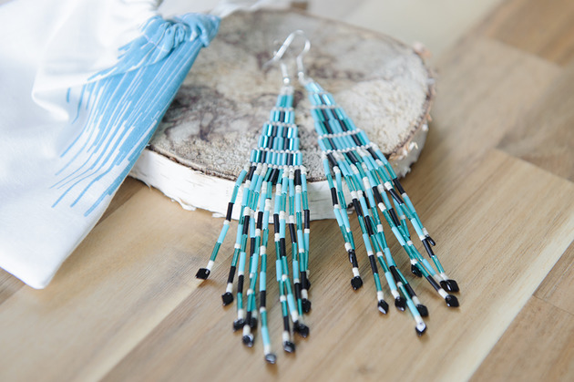 Kolczyki indiańskie boho Ważka Nieważka
