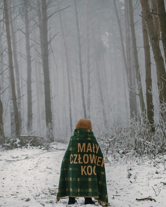 koce i narzuty Mały człowiek koc zielony - koc xs