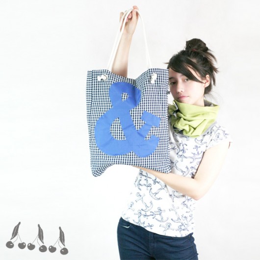 ::: ampersand SHOPPING BAG blue::: uniqo