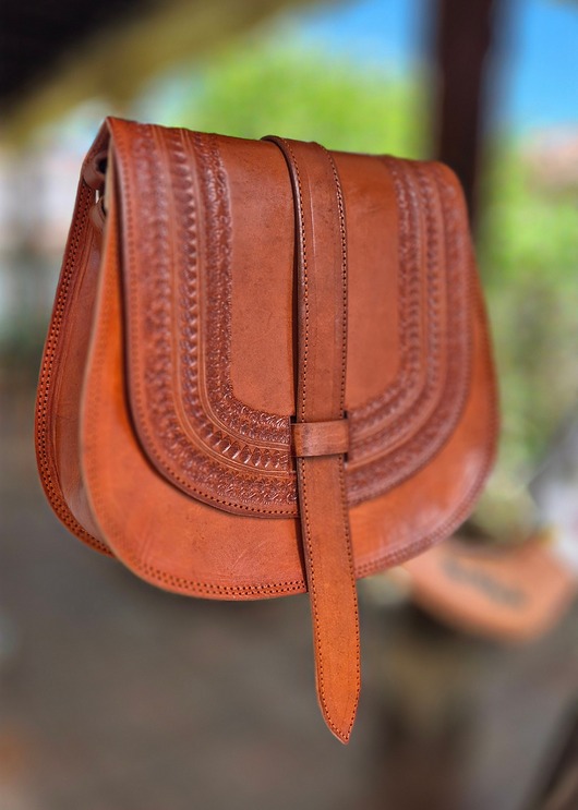 torby na ramię Torebka skórzana ręcznie robiona góralska Rosa na ramię wzory