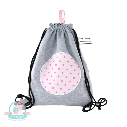 Dresbag- wodoodporny worko-plecak-Gwiazdy róż craftKASIA