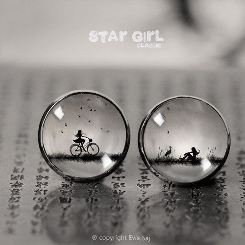 Star Girl Classic-Rower,Bocian, kolczyki wkręty Ewa Saj Fotografie