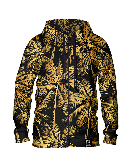 bluza z kapturem damska Damska Bluza Expres Zamek DR.CROW Gold Palms