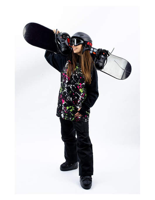 bluza z kapturem damska Damska Bluza Snowboard DR.CROW Paint Drop