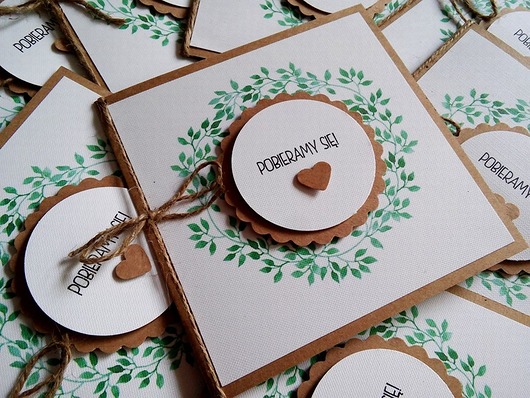 zaproszenia i kartki na ślub Rustykalne zaproszenie ślubne