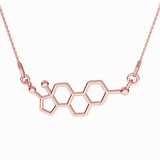 złote naszyjniki ESTROGEN -  naszyjnik różowe złoto 18K