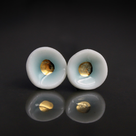 kolczyki ceramiczne Drobinki 11mm /stal chirurgiczna/