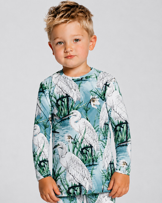 bluzki dla chłopców Bluzka (longsleeve) Czapla Biała