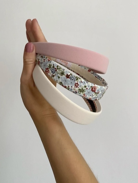 opaski do włosów Różowa płaska opaska do włosów Pinky