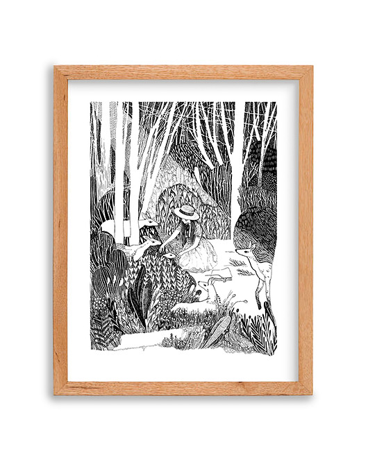 Łania rena illustration